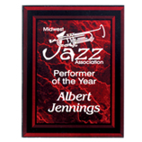 (AWRDS) - BAP - 8" x 10" Red Marble Border Acrylic Plaque