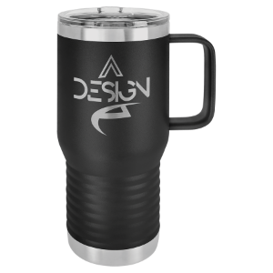 (TM220B) - 20 oz. Black Vacuum Insulated Travel Mug with Slider Lid