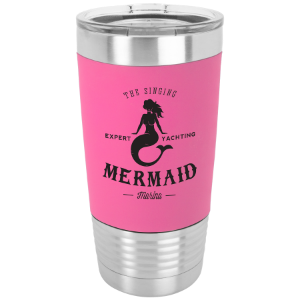 (T220PL) - 20 oz. Pink/Black Tumbler with Silicone Grip and Clear Lid
