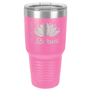 (T230P) - 30 oz. Pink Ringneck Vacuum Insulated Tumbler w/Lid & Silver Ring