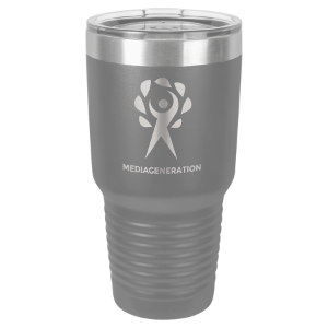 (T230DG) - 30 oz. Dark Gray Ringneck Vacuum Insulated Tumbler w/Lid & Silver Ring