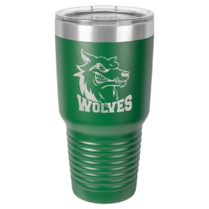 (T230G) - 30 oz. Green Ringneck Vacuum Insulated Tumbler w/Lid & Silver Ring