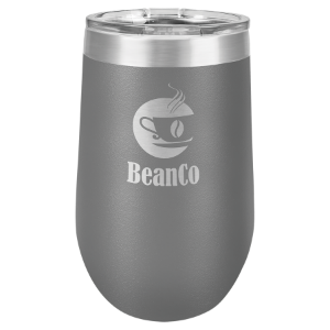 (T216DG) - 16 oz. Dark Gray Vacuum Insulated Stemless Tumbler w/Lid