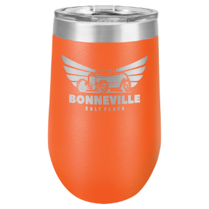 (T216O) - 16 oz. Orange Vacuum Insulated Stemless Tumbler w/Lid