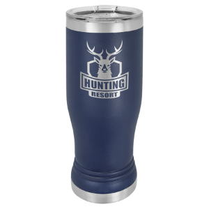 (P214NB) - Navy Blue 14 oz. Pilsner w/Clear Lid