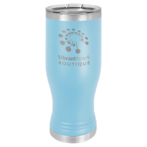 (P220LB) - Light Blue 20 oz. Polar Camel Pilsner w/Clear Lid
