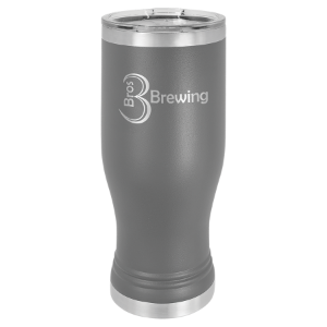 (P220DG) - Dark Gray 20 oz. Polar Camel Pilsner w/Clear Lid