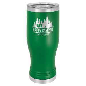 (P220G) - Green 20 oz. Polar Camel Pilsner w/Clear Lid