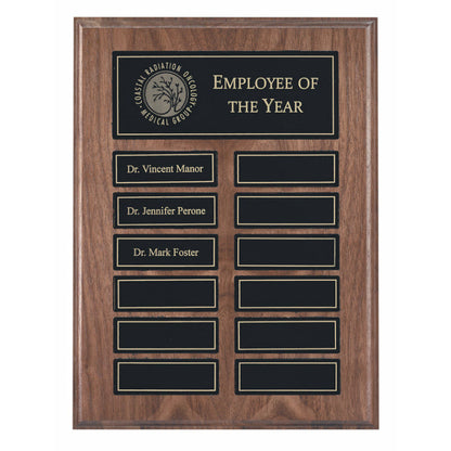 (AWRDS) - RPPP - 912BK   9" x 12" Recognition Pocket 12 Plate Perpetual Black Plates