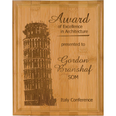 (AWRDS) - BBP - 10 1/2" x 13" Bamboo Plaque