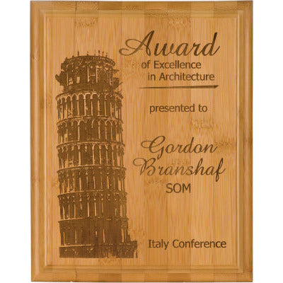 (AWRDS) - BBP - 7" x 9" Bamboo Plaque