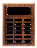 (AWRDS) - CPP - 11 3/4" x 15 3/4" Perpetual Plaque 18 plates Cherry Finish