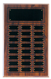 (AWRDS) - CPP - 11 3/4" x 18 3/4" Perpetual Plaque 24 Plates Cherry Finish