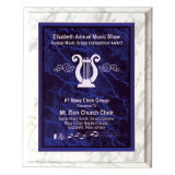 (AWRDS) - APM - 5" x 7" Blue Marble Acrylic Plaque Plate