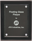 (AWRDS) - PFP - 8" x 10" Black Piano Finish Floating Glass Plaque