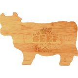 (CB) 14 3/4" x 9 3/4" Bamboo Cow Shaped Cutting Board