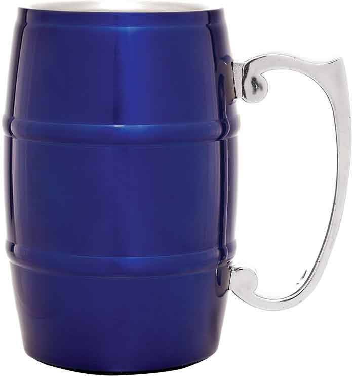 (M217B) - 17 oz. Blue  Barrel Mug with Handle