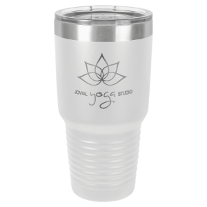 (T230W) - 30 oz. White Ringneck Vacuum Insulated Tumbler w/Lid & Silver Ring