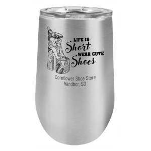 (T216SS) - 16 oz. Stainless Steel Vacuum Insulated Stemless Tumbler with Lid