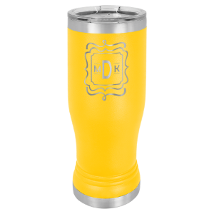 (P214Y) - 14 oz. Yellow Pilsner w/Clear Lid